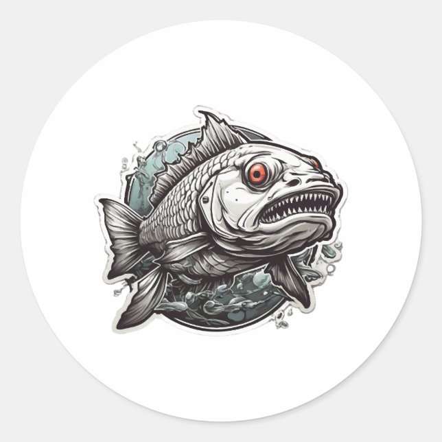 Adesivo pesca de peixes de greve pesada (Frente)