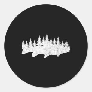 Adesivo Pesca de Steelhead - Pescador de Truta na Linha de