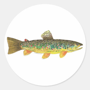 Adesivo Pesca de truta marrom