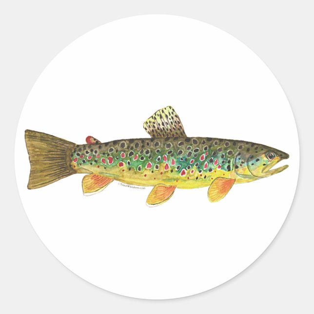 Adesivo Pesca de Truta Marrom (Frente)