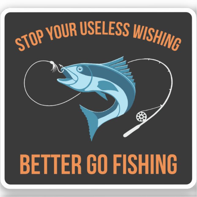 Adesivo Pesca Engraçada Pescador (Frente)