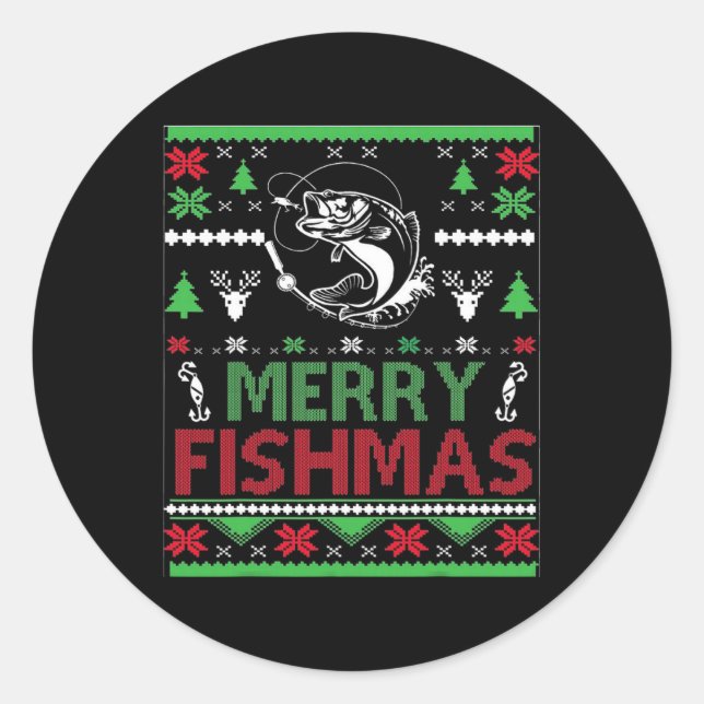 Adesivo Pesca Feia De Natal Byb Roupa (Frente)