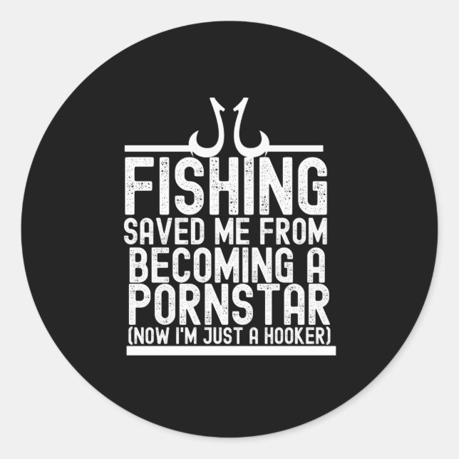 Adesivo Pesca Salvou-Me - Pesca Engraçada (Frente)