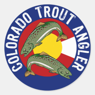 Adesivo Pescador da truta de Colorado