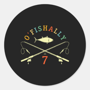 Adesivo Pescador de 7 anos de idade O-fishally 7º aniversá