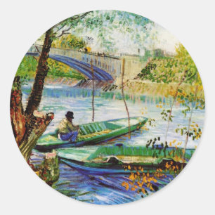 Adesivo Pescando na Primavera, Vincent van Gogh.