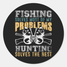 Adesivo Pescar Resolve A Maioria Dos Meus Problemas Caçand