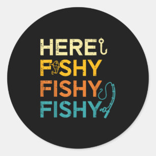 Adesivo Pescaria Aqui Pesca Retro Amante de Peixes Pescado
