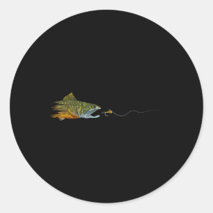 Adesivo Pescaria com Mosca Truta de Riacho Amarrando Mosca