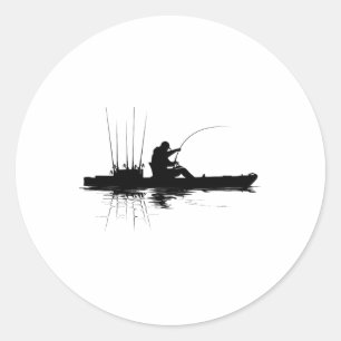Adesivo Pescaria de Caiaque Gráfico Pescador Pescando Caia