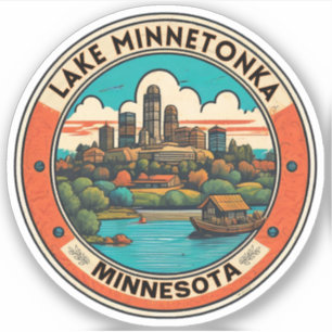 Adesivo Pescaria e navegação em Lake Minnetonka, Minnesota