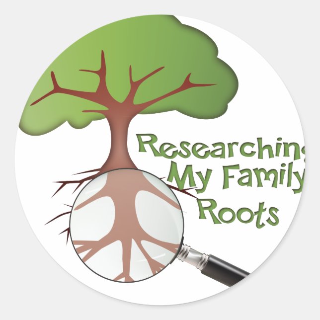 Adesivo Pesquisando minhas Raízes Familiares (Frente)