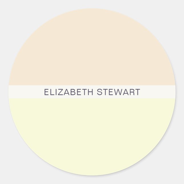 Adesivo Pêssego claro moderno e selos de envelopes amarelo (Frente)