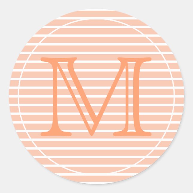 Adesivo Pêssego e Listras Brancas (Frente)