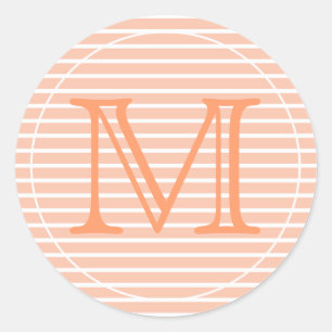 Adesivo Pêssego e Listras Brancas