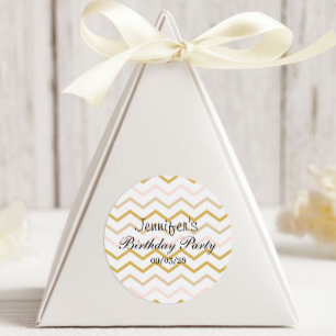 Adesivo Pêssego Pastel e Zag Zig Dourada