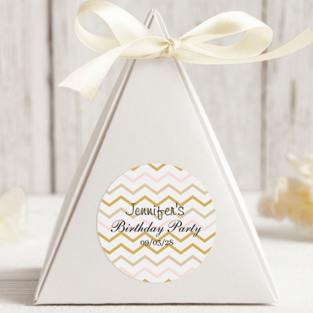 Adesivo Pêssego Pastel e Zag Zig Dourada (Criador carregado)