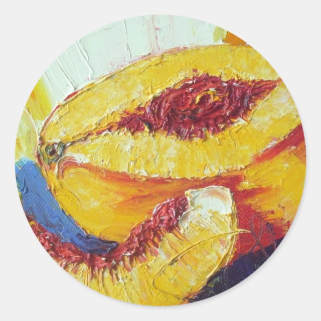 Adesivo Pêssego Redondo (Frente)