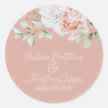 Pêssego Romântico e Flores Brancas