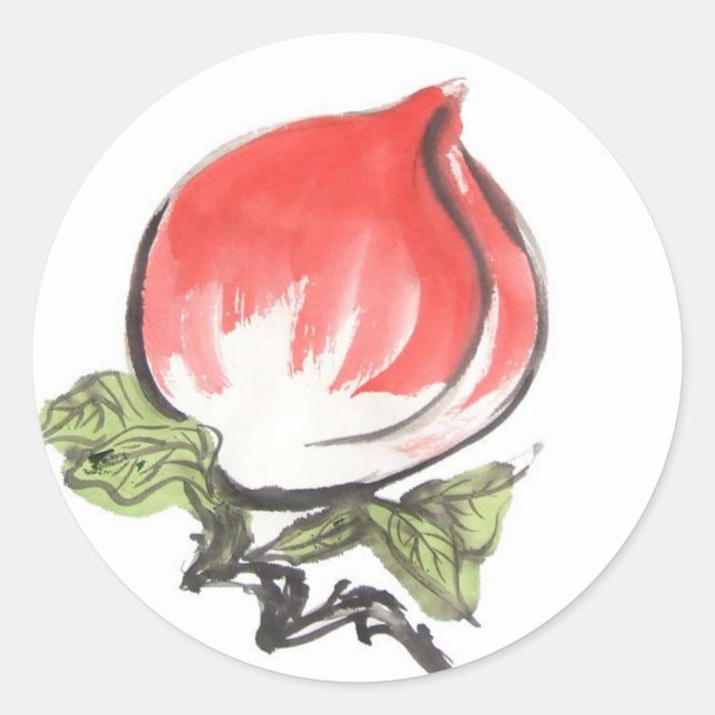 Adesivo Pêssegos de Longevidade Chinesa (Frente)