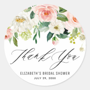 Adesivo Pêssegos Rosa Românticos Cor-de-Água Agradeço