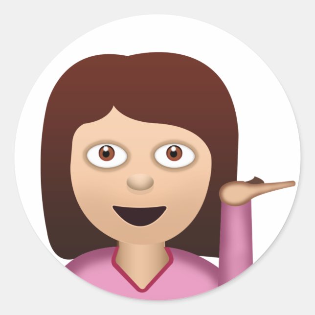 Adesivo Pessoa do centro de informações Emoji (Frente)