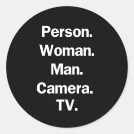 Adesivo Pessoa. Mulher. Cara. Câmera. TV.