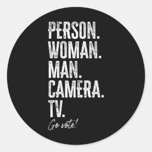 Adesivo Pessoa. Mulher. Homem. Câmera. Tv. Vá Votar Anti T