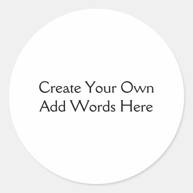 Adesivo Pessoal ou de empresa Crie a sua própria oportunid (Frente)