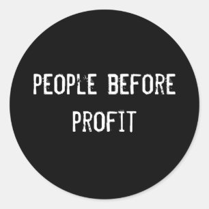 Adesivo pessoas antes do lucro