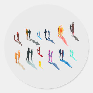 Adesivo Pessoas art aquarela arte