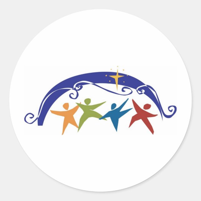 Adesivo Pessoas de celebração religiosa (Frente)