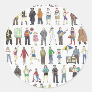 Adesivo Pessoas de cidadãos humanos Nova Iorque da NYC