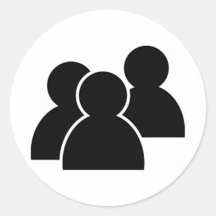 Adesivo Pessoas de Ícone Preto