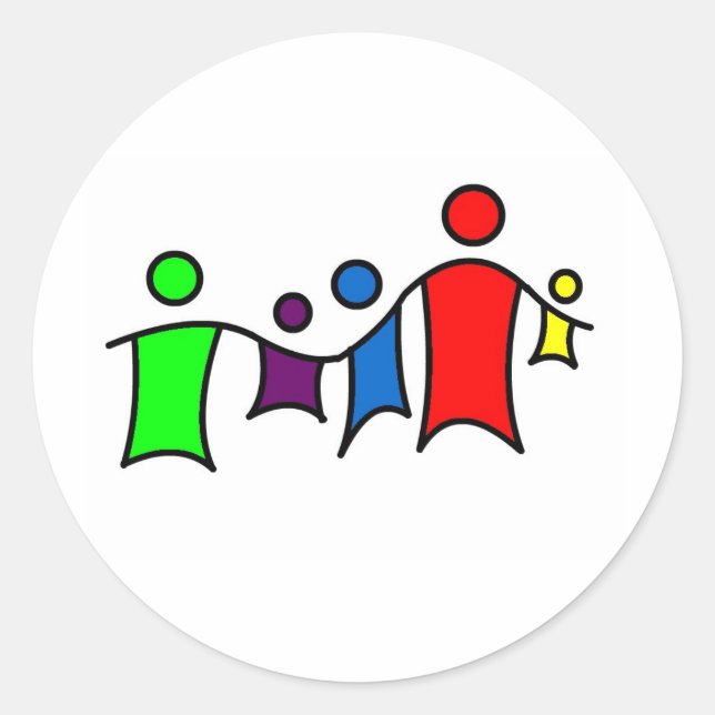 Adesivo Pessoas de mãos dadas (Frente)