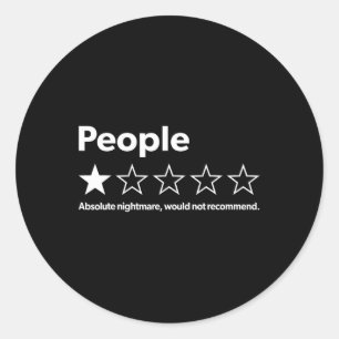 Adesivo Pessoas De Revisão Engraçadas Não Recomendariam