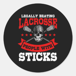Adesivo Pessoas Legalmente Batidas Com Sticks Lacrosse Pla