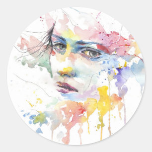 Adesivo pessoas-mulher-cara-mulher-retrato