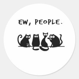Adesivo Pessoas Nojentas Gatos Pretos Engraçadinhos 