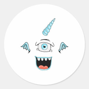 Adesivo Pessoas Roxas Comem Costume de Halloween Monstro