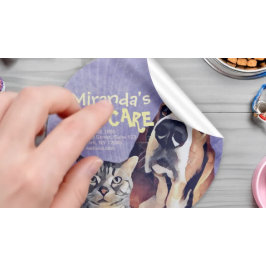 Adesivo Pet Care Sitting Bathing Grooming Salon Comida Com