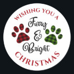 Adesivo Pet Dog Cat Holiday Christmas — Vinheta de Natal<br><div class="desc">Um pequeno desejo de feriado extra para seus cartões e presentes de Natal. Substituir Férias de Natal, se quiser. Vestido para o dono do cão ou do gato. Também para o rancheiro de cachorro, caminhador de cachorro, donos de salões de cachorro para um desejo de feliz em seus cartões de...</div>