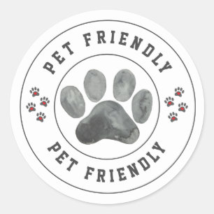 Adesivo Pet Friendly watercolor paw