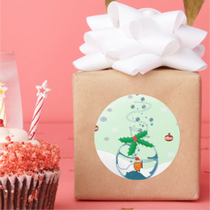 Adesivo Pet Goldfish Engraçado do Natal