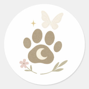 Adesivo Pet Memorial Paw com Lua e Borboleta - Simpatia