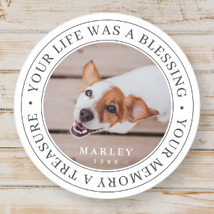 Adesivo Pet Memorial Your Life a Benessing Modern Photo