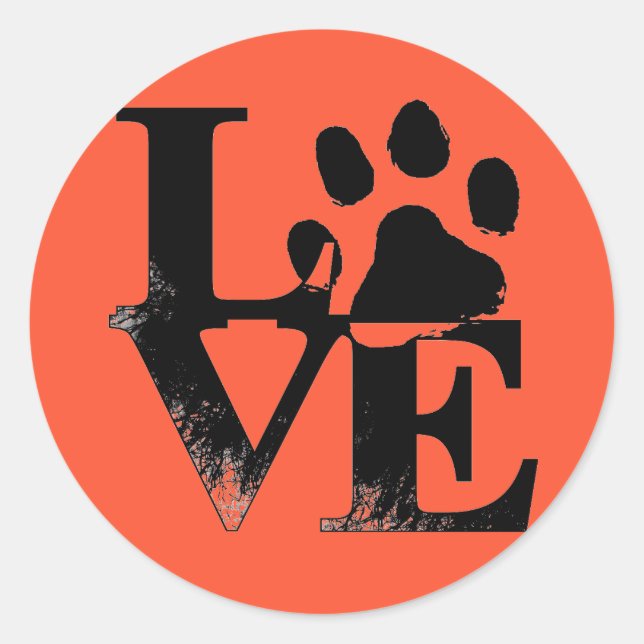 Adesivo Pet Paw em amor (Frente)