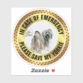 Adesivo Pet Safety Alert Custom First Responder Dog Photo