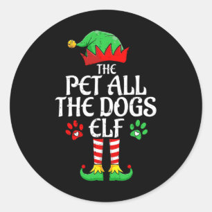 Adesivo Pet Todos Os Cães Elf Xmas Correspondendo À Famíli