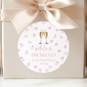 Adesivo Pétalas & Champanhe Prosecco Festa de Noivado 